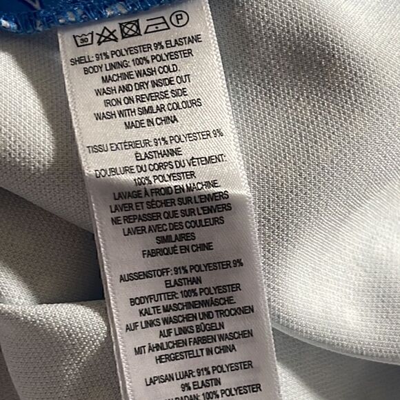 French Connection Dress Womens 12 Elao Whisper Cut Out smocked Back Chalk Blue - Picture 9 of 9